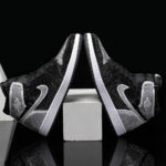 [Custom Shadow Gray - Full Diamond] Air Jordan High - Top Skateboarding Shoes Unisex - Image 3