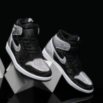 [Custom Shadow Gray - Full Diamond] Air Jordan High - Top Skateboarding Shoes Unisex - Image 2