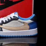 [Custom Lightning Blue - Crocodile Pattern + Python Pattern] Air Jordan Low - Top Skateboarding Shoes Unisex - Image 4
