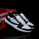 [Custom Black and White - Full Diamond] Air Jordan Low - Top Skateboarding Shoes Unisex