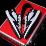 [Custom Black and White - Full Diamond] Air Jordan Low - Top Skateboarding Shoes Unisex - Image 4