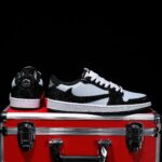 [Custom Black and White - Full Diamond] Air Jordan Low - Top Skateboarding Shoes Unisex - Image 6