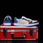 [Custom Lightning Blue - Crocodile Pattern + Python Pattern] Air Jordan Low - Top Skateboarding Shoes Unisex - Image 8