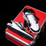 [Custom Black and White - Python Pattern] Air Jordan Low - Top Skateboarding Shoes Unisex - Image 5