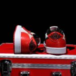 [Custom Black and Red Python Skin] Air Jordan Low - Top Skateboarding Shoes Unisex - Image 9