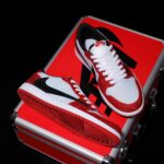 [Custom Red and White - Backwards Swoosh Full Diamond] Air Jordan 1 Chicago Low - Top Skateboarding Shoes Unisex - Image 6