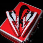 [Custom Red and White - Backwards Swoosh Full Diamond] Air Jordan 1 Chicago Low - Top Skateboarding Shoes Unisex - Image 7