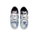[Custom Denim stitching] Dunk Low Skateboard Shoes Unisex Denim Style - Image 4