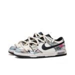 [Custom Poetic Street Narratives] Dunk Skateboarding Shoes Unisex Graffiti Blue/Gray - Image 2