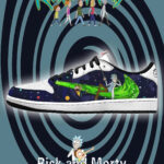 [Custom Rick and Morty] Air Jordan Low - Top Skateboarding Shoes Unisex Blue