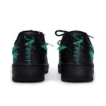 [Custom Graffiti Hand-Painted Floral Pattern Black Tiffany] Air Force 1 Skateboarding Shoes Unisex - Image 4