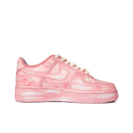 [Custom Blue And Pink Stucco Cashew Nut Flower] Air Force 1 Skateboarding Shoes Unisex - Image 7