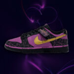 [Custom Men's Alien Invasion black and purple]  Dunk Skateboarding Shoes Unisex