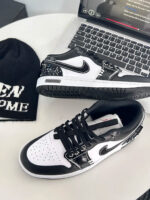 [Custom Sparkling Starlight] Jordan Air Jordan 1 Low Top Unisex Skateboarding Shoes - Image 10