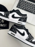 [Custom Sparkling Starlight] Jordan Air Jordan 1 Low Top Unisex Skateboarding Shoes - Image 8