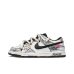 [Custom Poetic Street Narratives] Dunk Skateboarding Shoes Unisex Graffiti Blue/Gray