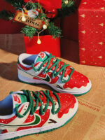 [Custom Christmas Reindeer] Dunk Women's Skateboarding Shoes Low-top - Image 9