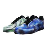 [Custom spray-painted mandarin ducks]  Air Force 1 Skateboarding Shoes Women's Low-top Blue-green Mandarin Duck - Image 5