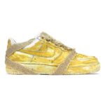 [Custom Women's tie-dyed aged yellow]  Air Force 1 Skateboarding Shoes Women's Low-top Yellow - Image 3