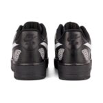 [Custom Cashew flower element]  Air Force 1 Skateboarding Shoes Women's Low-top Black - Image 5