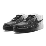 [Custom The female style of "E" features a sky full of black and white ink-wash stars]  Air Force 1 Skateboarding Shoes Women's Low-top Black/white - Image 3