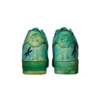 [Custom The women's green-dyed dragonfly is dyed greenish-black]  Air Force 1 Skateboarding Shoes Women's Low-top Black/Green - Image 4