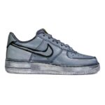 [Custom The smiling face graffiti is tinted with grey]  Air Force 1 Skateboarding Shoes Women's Low-top Gray - Image 2