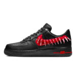 [Custom Men's Bloodstained Teeth 2.0]  Air Force 1 Skateboarding Shoes Men Low-top Black - Image 2