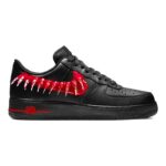 [Custom Men's Bloodstained Teeth 2.0]  Air Force 1 Skateboarding Shoes Men Low-top Black - Image 5