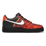[Custom The male superhero Spider-Man]  Air Force 1 Skateboarding Shoes Men Low-top Red/Black - Image 3