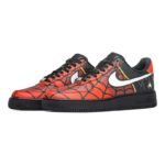 [Custom The male superhero Spider-Man]  Air Force 1 Skateboarding Shoes Men Low-top Red/Black - Image 2