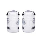 [Custom The mark of the cracked flame]  Air Force 1 Skateboard Shoes Men Low-Top White/Black - Image 4