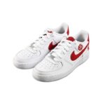 [Custom Valentine's Day spray painting roses in red and white]  Air Force 1 Skateboarding Shoes Men Low-top White/Red - Image 3