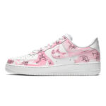 [Custom Men's and women's Jeremy pink and white]  Air Force 1 Skateboarding Shoes Unisex