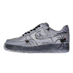 [Custom The animal series is hand-painted in spider grey]  Air Force 1 Skateboarding Shoes Men Low-top Gray