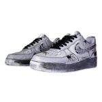 [Custom The animal series is hand-painted in spider grey]  Air Force 1 Skateboarding Shoes Men Low-top Gray - Image 3