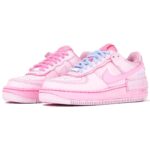 [Custom Women's pixel heart pink color]  Air Force 1 Skateboarding Shoes Women's Low-top Pink/silver - Image 3
