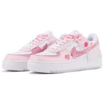 [Custom Rose GirL]  Air Force 1 Skateboarding Shoes Women's Low-top Pink/white - Image 4