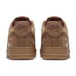 [Custom Christmas bell ringing]  Air Force 1 Skateboarding Shoes Unisex Low-top Brown/White - Image 4