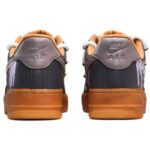 [Custom The male and female plush bears are black, brown and purple]  Air Force 1 Skateboarding Shoes Unisex Low-top Black-brown Purple - Image 4