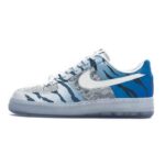 [Custom Men's style in the Year of the Tiger, white and blue]  Men’s Air Force 1 Low EMB Sneakers White/Blue - Image 2