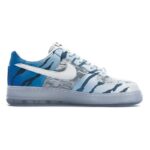 [Custom Men's style in the Year of the Tiger, white and blue]  Men’s Air Force 1 Low EMB Sneakers White/Blue - Image 3