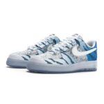 [Custom Men's style in the Year of the Tiger, white and blue]  Men’s Air Force 1 Low EMB Sneakers White/Blue - Image 4