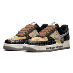 [Custom Male pirate treasure map in black and yellow]  Air Force 1 Skateboarding Shoes Men - Image 3