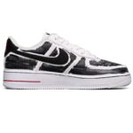 [Custom Black and white graffiti]  Air Force 1 Skateboarding Shoes Unisex Low-top Black/White - Image 2