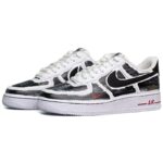[Custom Black and white graffiti]  Air Force 1 Skateboarding Shoes Unisex Low-top Black/White - Image 3