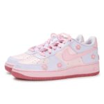 [Custom VAM Daisy]  Air Force 1 Skateboarding Shoes Women's Low-top Blue/Pink - Image 4
