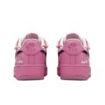 [Custom The butterfly is fluttering]  Air Force 1 Skateboarding Shoes Women's Low-top Black/pink - Image 5
