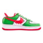 [Custom The 2D comic "Red and Green A"]  Air Force 1 Skateboarding Shoes Unisex Low-top Red/Green - Image 2