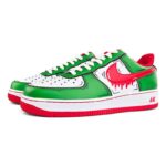 [Custom The 2D comic "Red and Green A"]  Air Force 1 Skateboarding Shoes Unisex Low-top Red/Green - Image 3